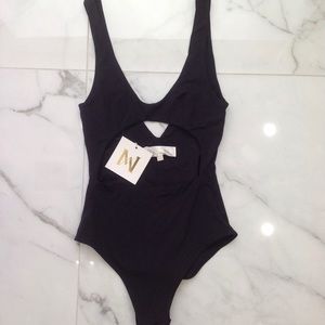 MESHKI Black Bodysuit